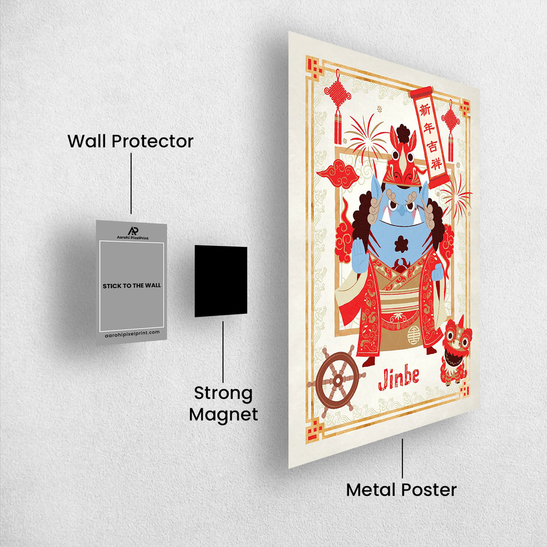 Jinbe Chinese Horse Year - One Piece Metal Poster Media 1