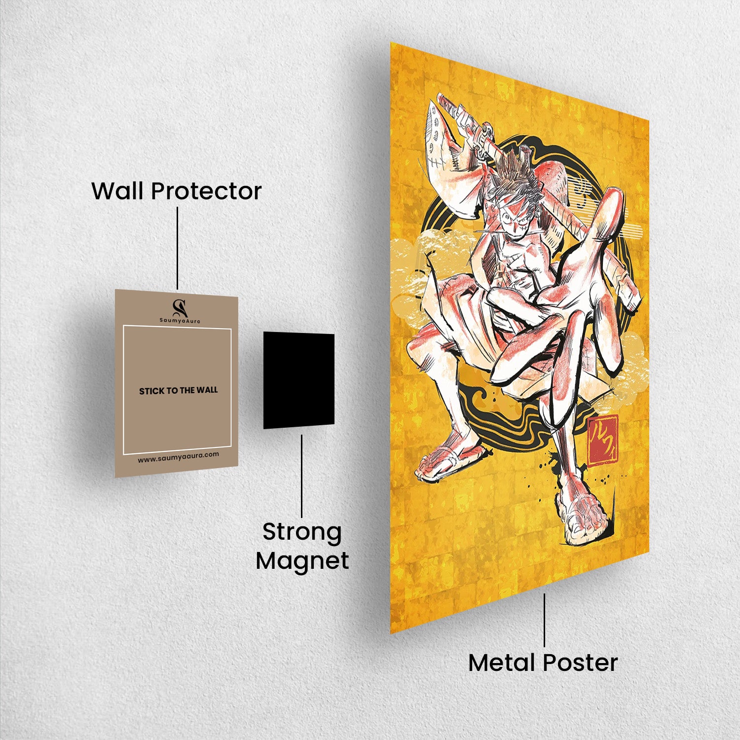 Franky Japanese Keikaku One Piece Metal Poster - Anime Wa