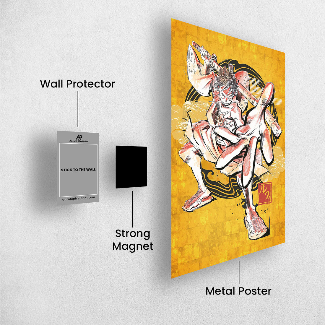Monkey D. Luffy Japanese Keikaku - One Piece Metal Poster Media 1