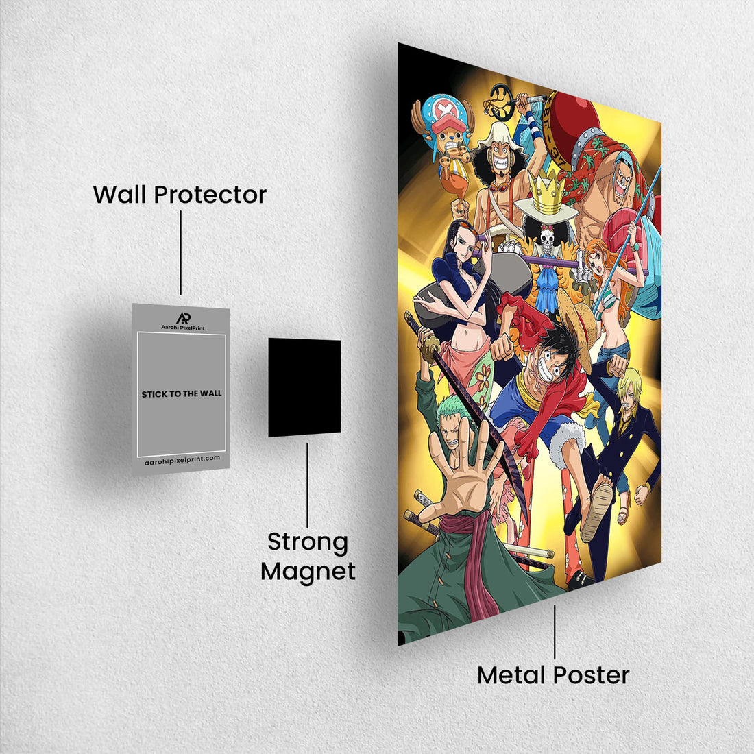 One Piece_ Straw Hats Assemble - One Piece Metal Poster Media 1