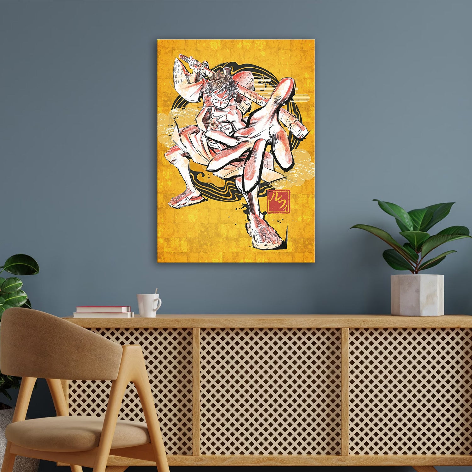 Monkey D. Luffy Japanese Keikaku - One Piece Metal Poster Media 3