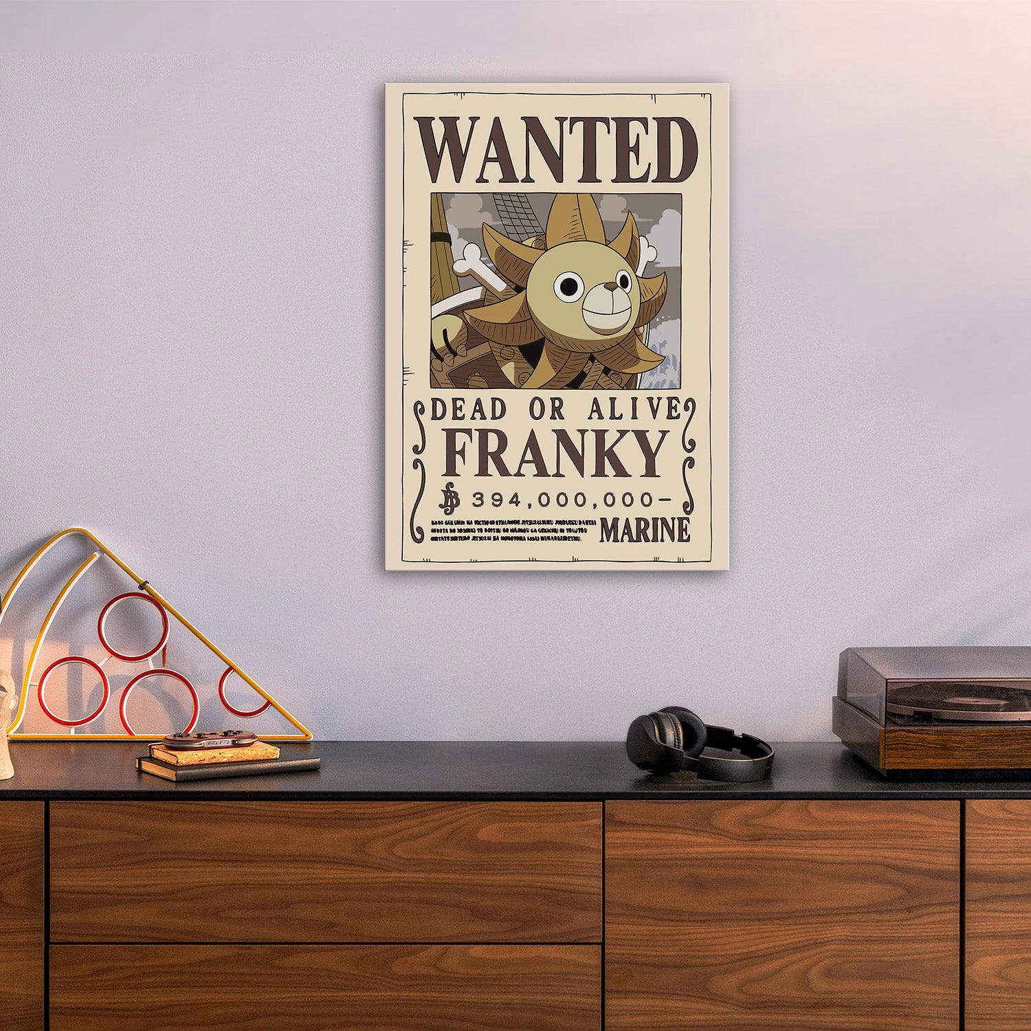 Franky Wanted after Wano One Piece Metal Poster - Anime W