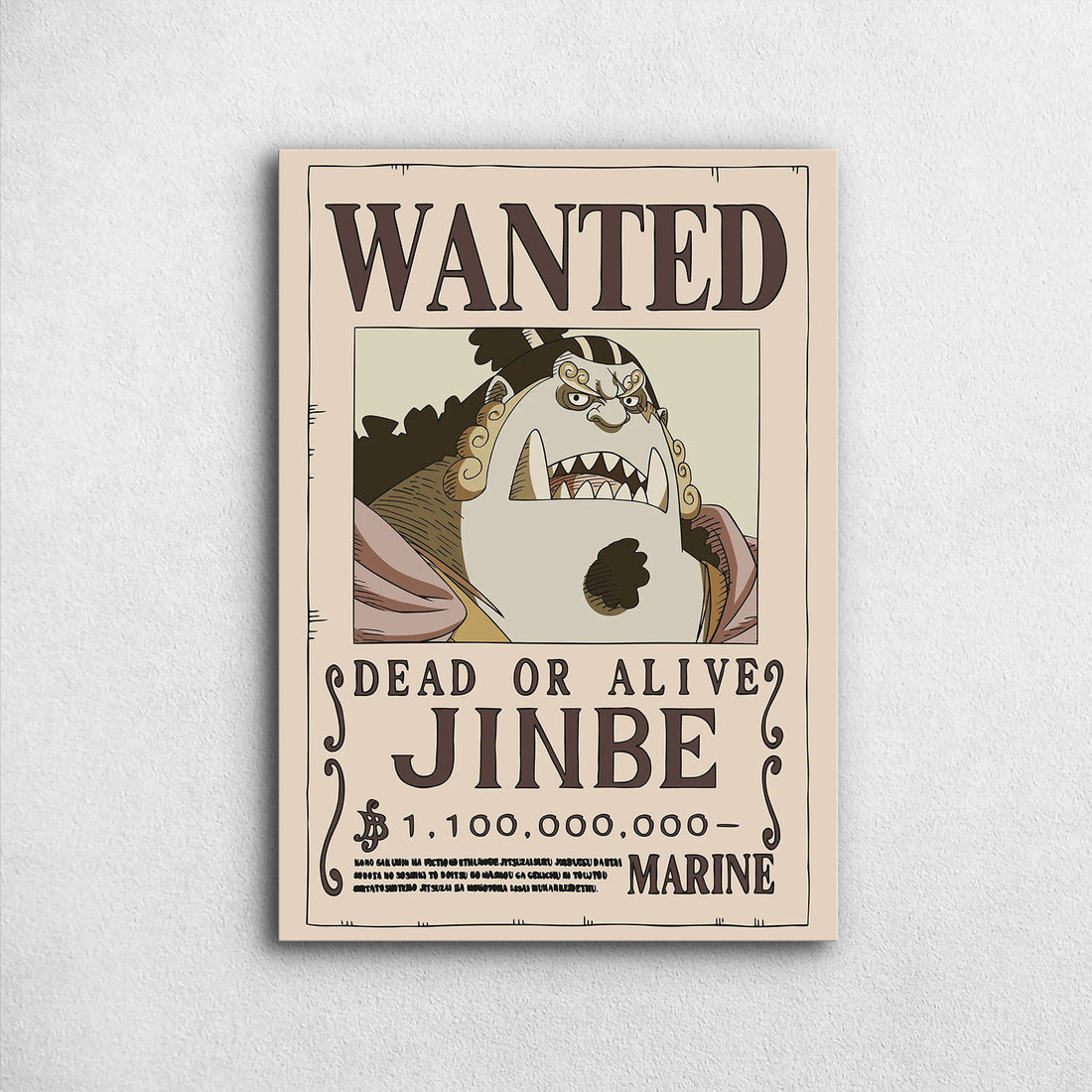 Jinbe Wanted after Wano - One Piece Metal Poster Media 1