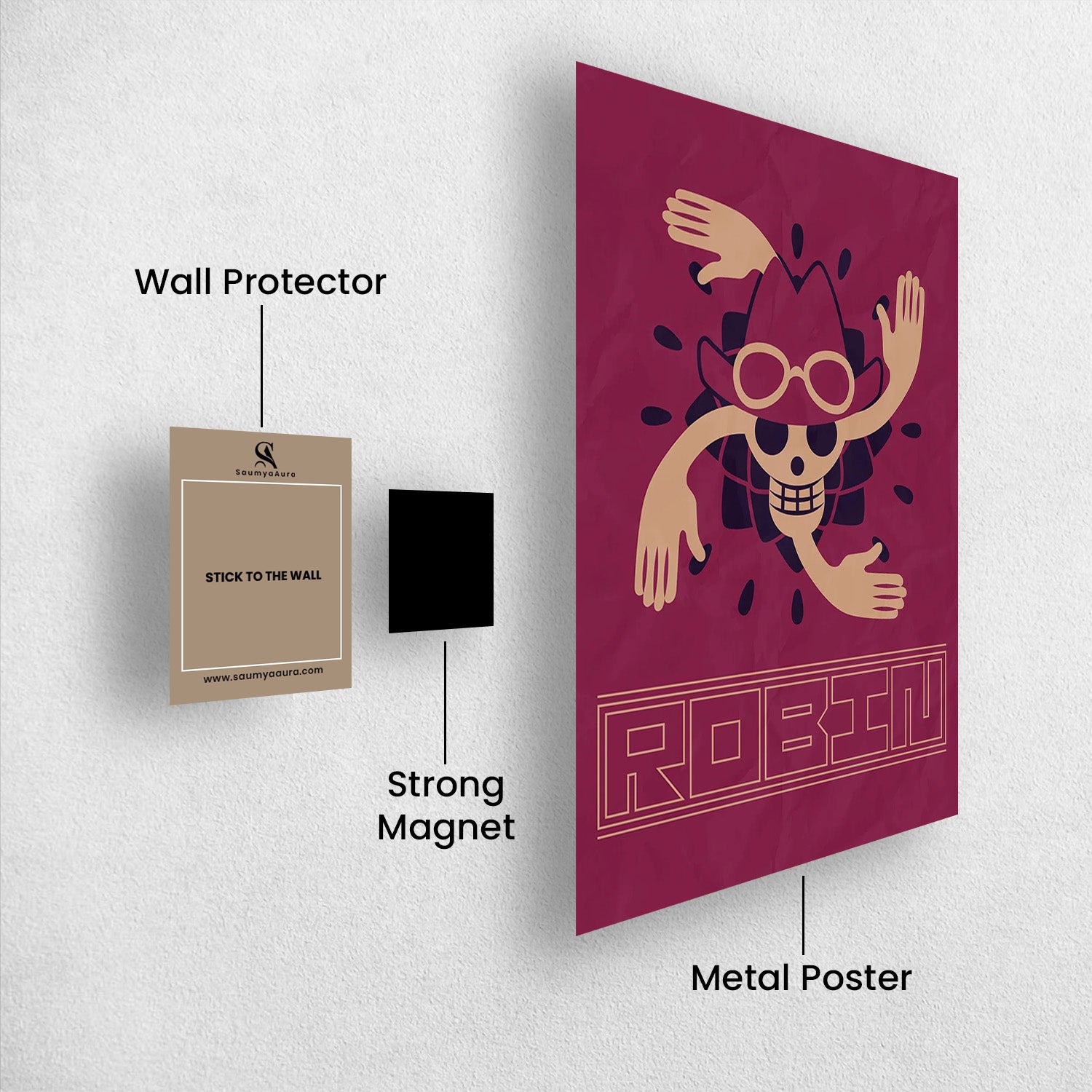 Nico Robin Flag - One Piece Metal Poster Media 2