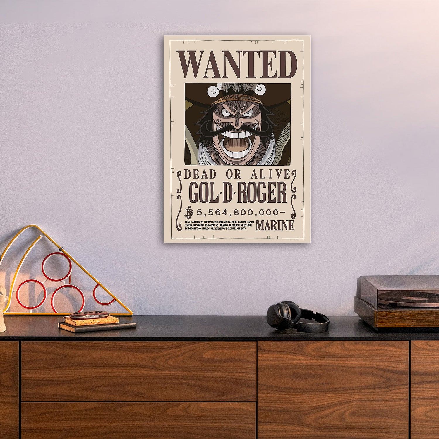 Gold D. Roger Wanted - One Piece Metal Poster Media 5