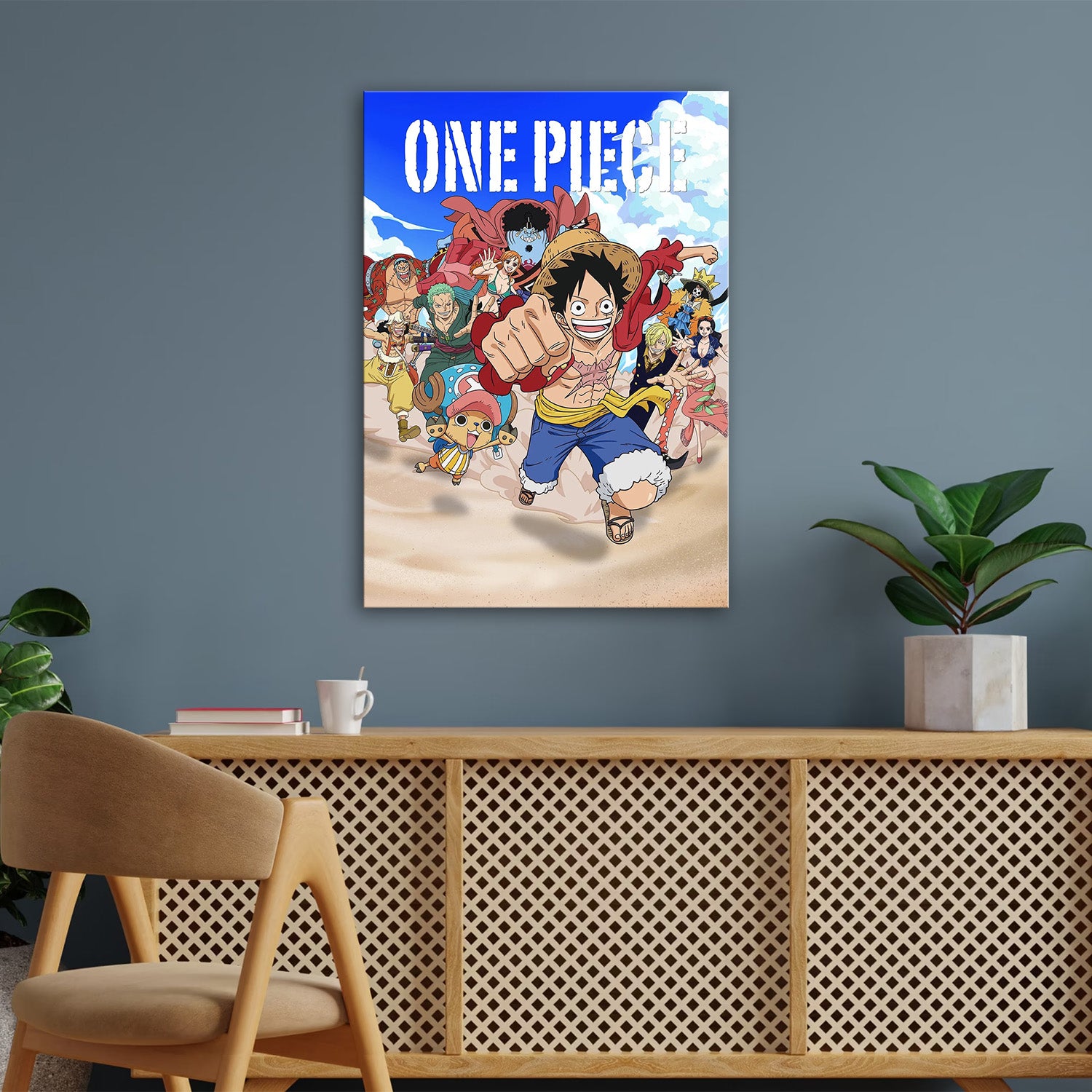 One Piece_ Straw Hat Crew Charge - One Piece Metal Poster Media 3