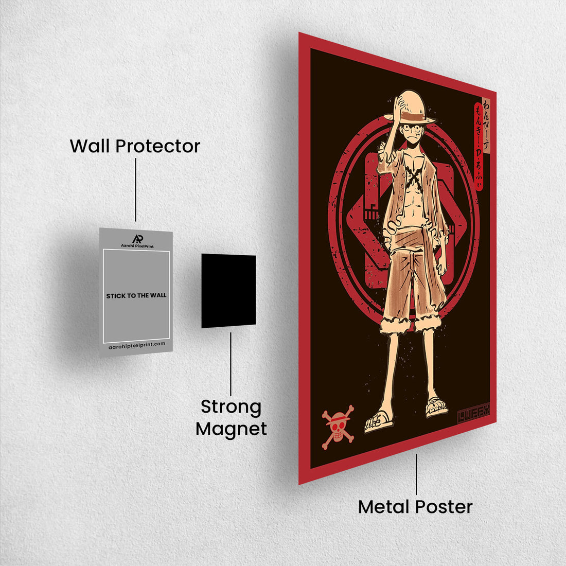 Monkey D. Luffy Kamon - One Piece Metal Poster Media 1