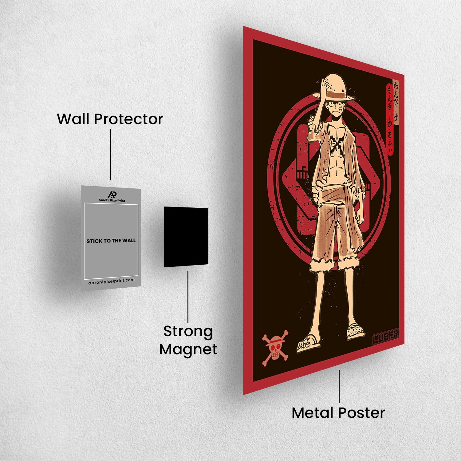 Monkey D. Luffy Kamon - One Piece Metal Poster Media 2