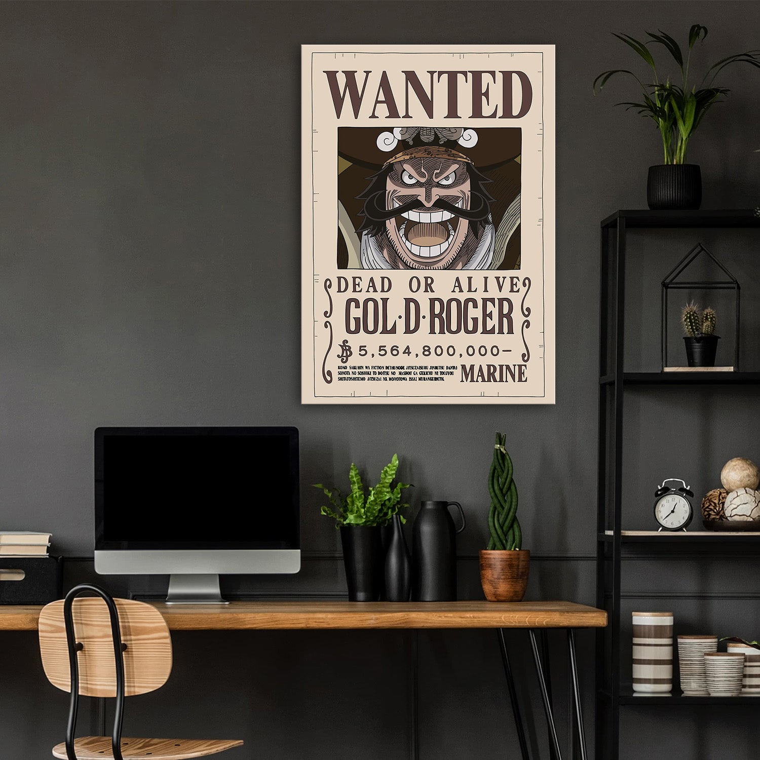 Gold D. Roger Wanted One Piece Metal Poster - Anime Wall
