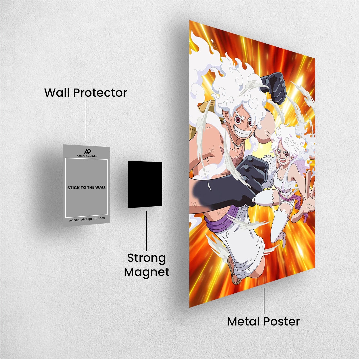 Egghead Luffy _amp_ Bonney Gear 5 - One Piece Metal Poster Media 2