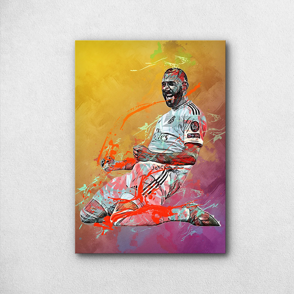 Karim Benzema – The Slide of Glory | Celebration Splash Art Poster