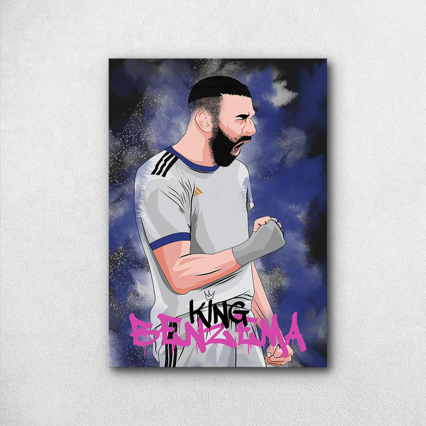Karim Benzema – Street King Roar | Graffiti-Style Power Poster