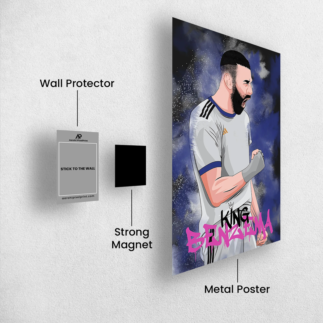 Karim Benzema – Street King Roar | Graffiti-Style Power Poster