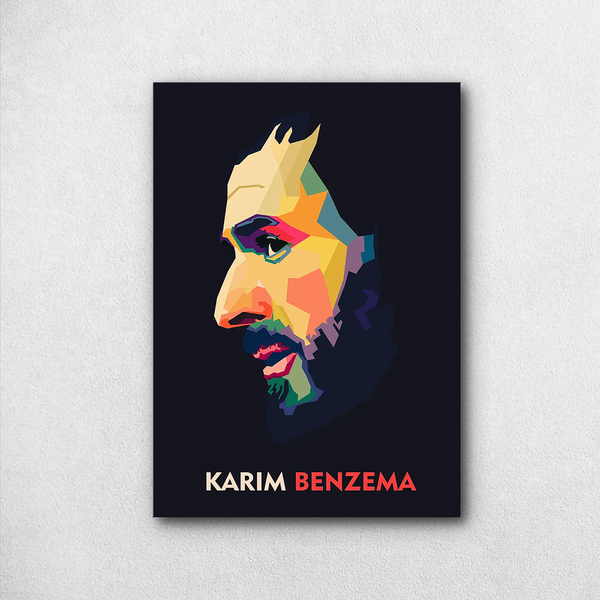 Karim Benzema – The Art of Focus | WPAP Portrait Poster