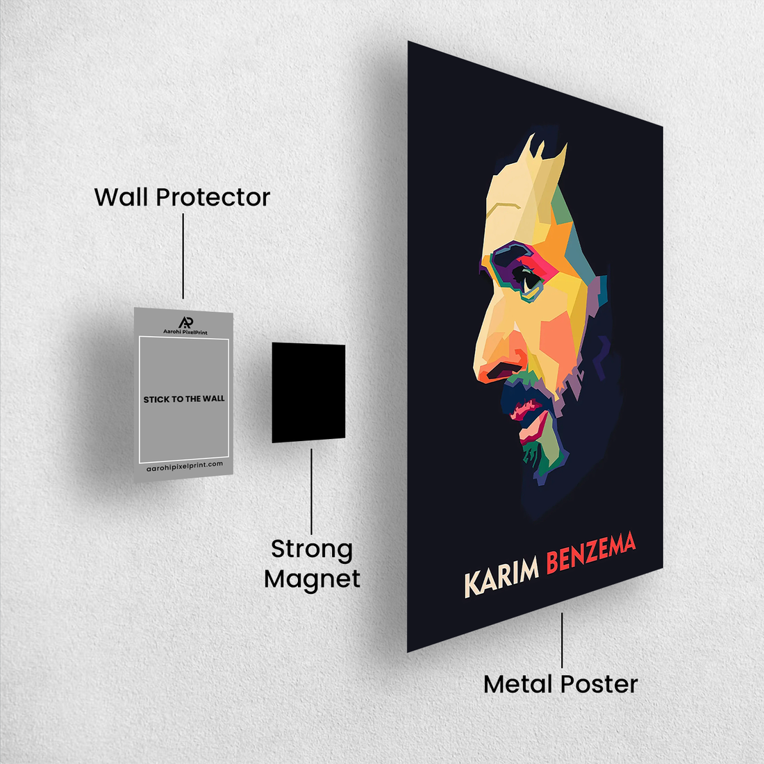 Karim Benzema – The Art of Focus | WPAP Portrait Poster