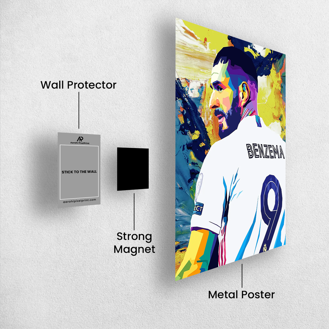 Karim Benzema – The Number 9 Legacy | WPAP Expressionist Poster