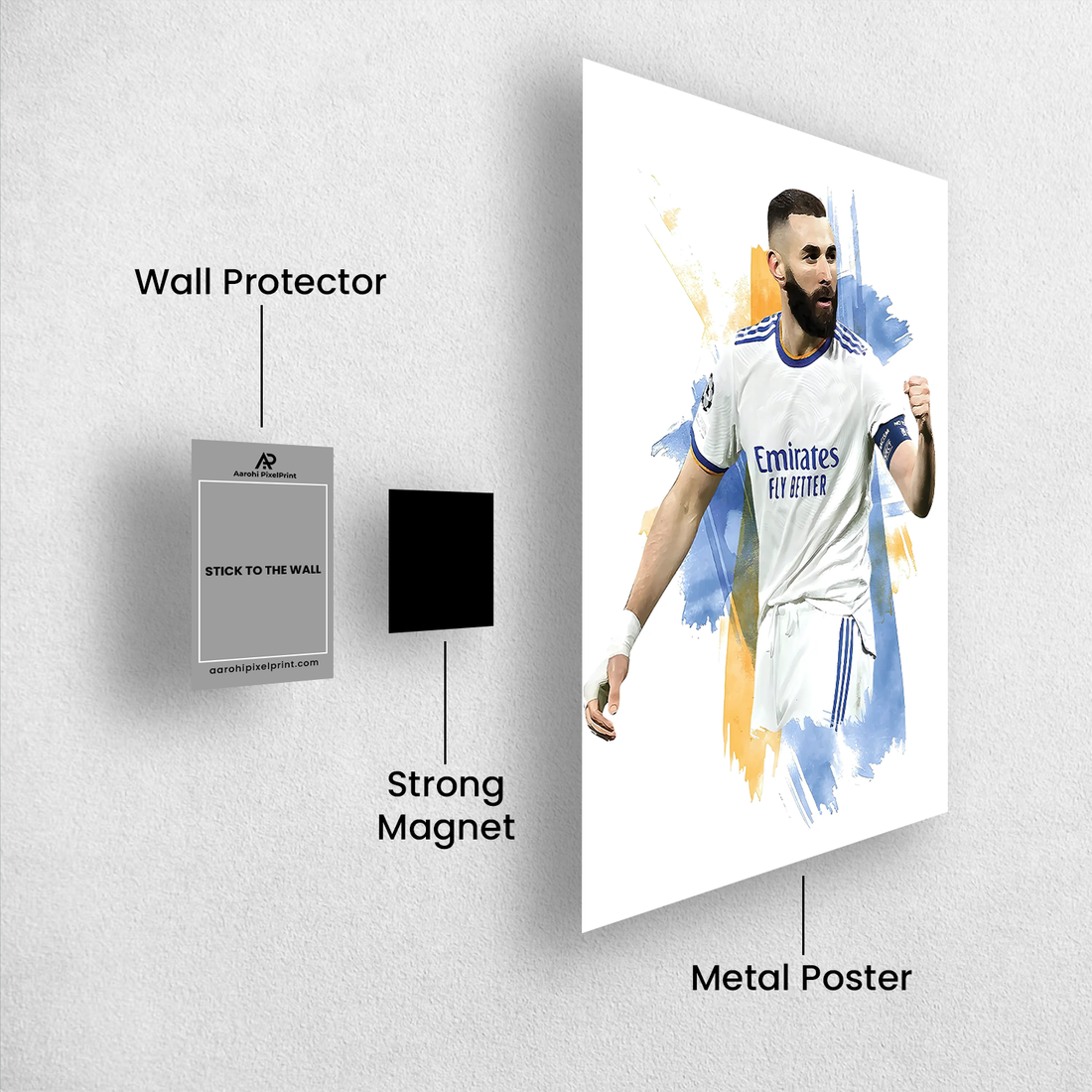 Karim Benzema – The Captain's Roar | Watercolor Victory Poster