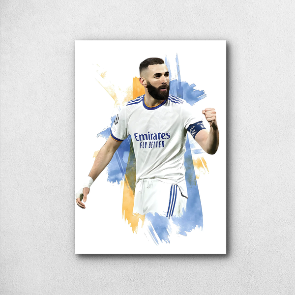 Karim Benzema – The Captain's Roar | Watercolor Victory Poster