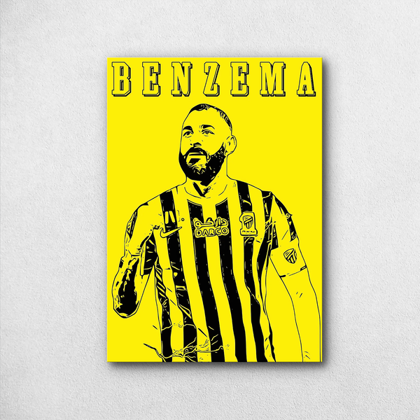 Karim Benzema – The Saudi Strikeforce | Al-Ittihad Graffiti Poster