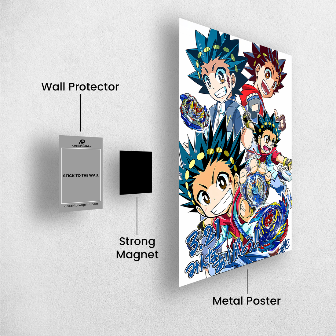 Beyblade Valt Aoi Evolution Metal Poster – Rise of a Champion!