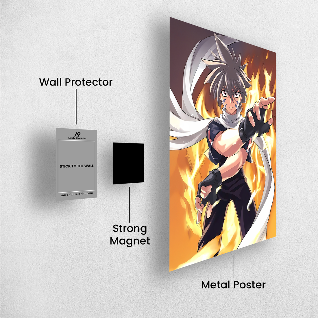 Kai Hiwatari Metal Poster – The Cold Flame of Beyblade