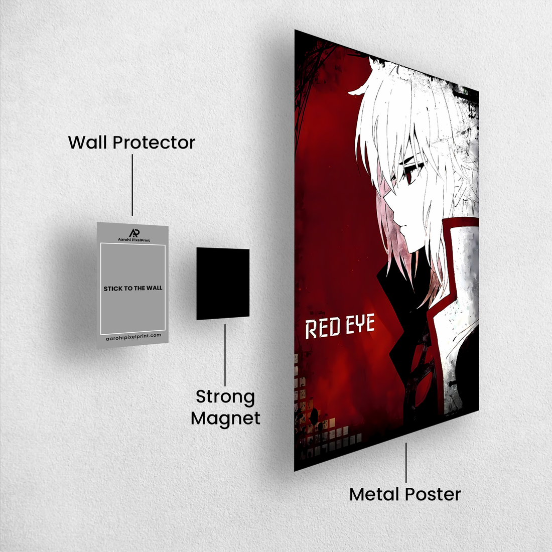 Beyblade Red Eye Metal Poster – Shadowed Legend