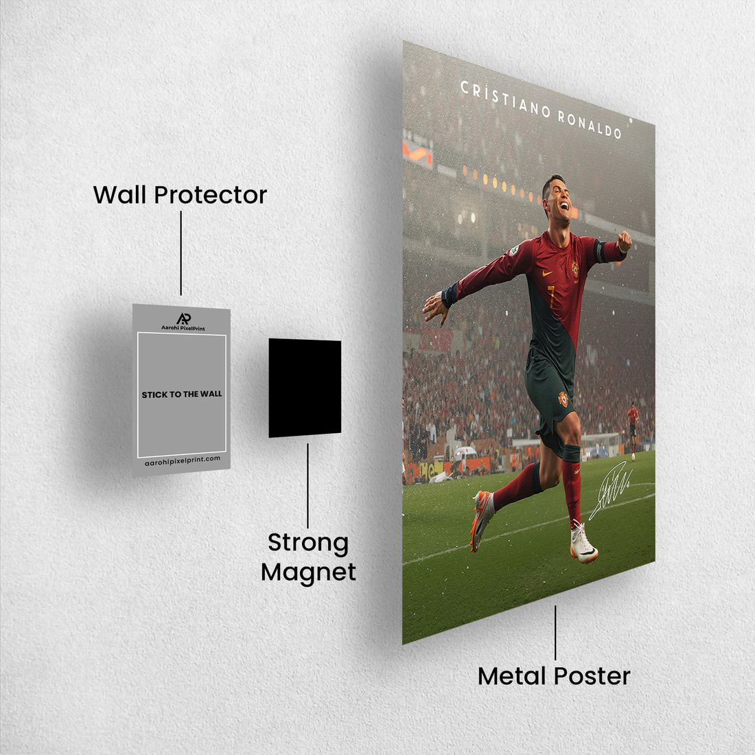 Cristiano Ronaldo “Victory In The Rain” Celebration Poster