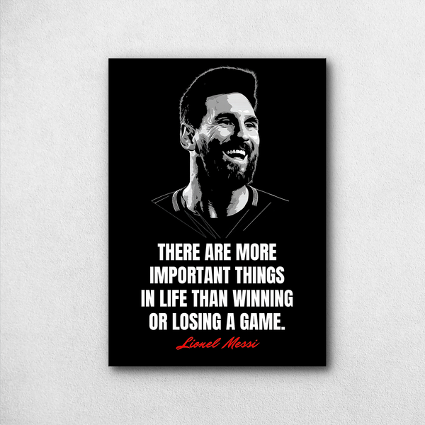 Lionel Messi Inspirational Life Quote Poster