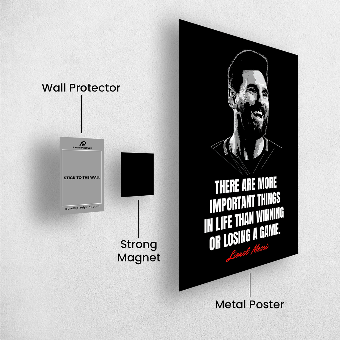 Lionel Messi Inspirational Life Quote Poster