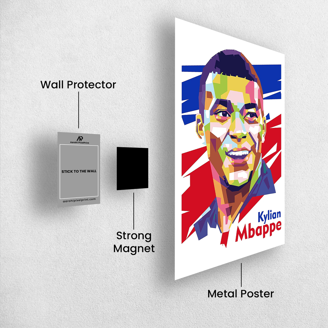 Kylian Mbappé WPAP Poster – French Pop Art Portrait Wall Decor