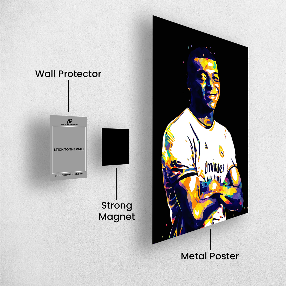 Kylian Mbappé Real Madrid Poster – WPAP Style Art | Limited Edition Print