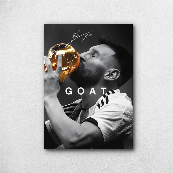 Messi World Cup “GOAT Kiss” Poster - Poster by Aarohi PixelPrint