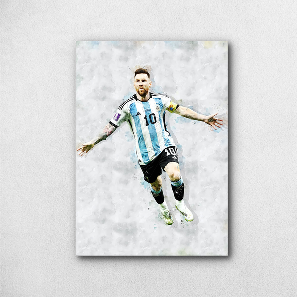 Lionel Messi Goal Celebration Poster – Argentina’s Flying Icon | Premium Poster