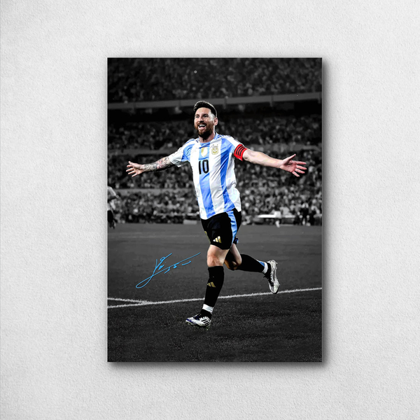 Lionel Messi Celebration Poster – Argentina’s No. 10 | Premium Poster