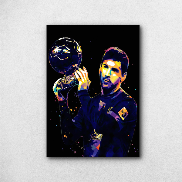 Lionel Messi Ballon d’Or Poster – Abstract Digital Art | Premium Poster