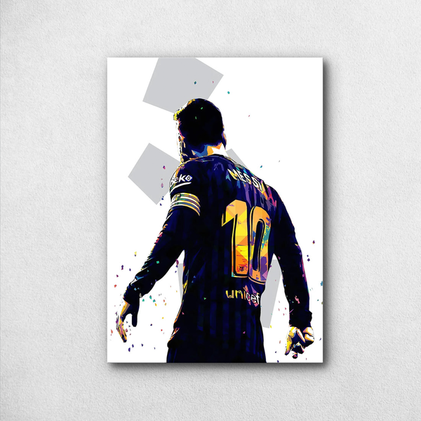 Lionel Messi Barcelona Legacy Poster – Abstract Art | Premium Poster - Poster by Aarohi PixelPrint