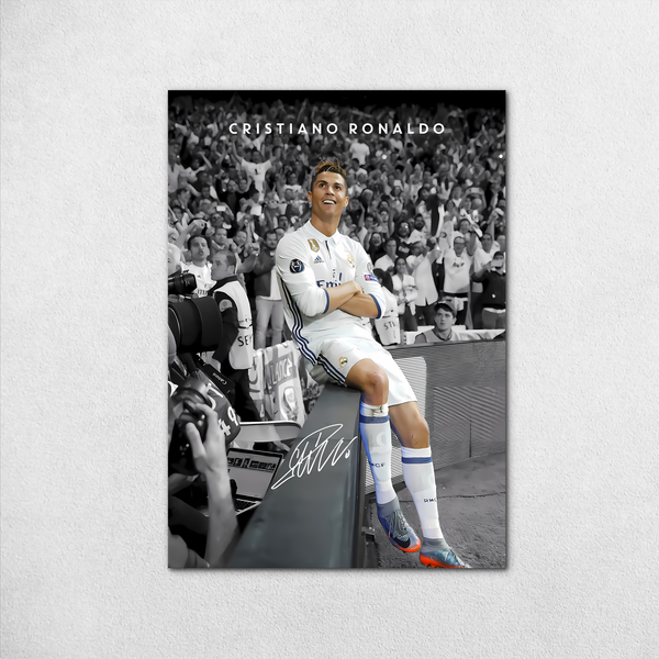 Cristiano Ronaldo Iconic Celebration Poster – Real Madrid | Premium Digital Art Print - Poster by Aarohi PixelPrint