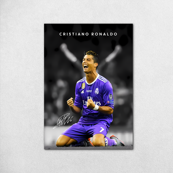 Cristiano Ronaldo Victory Celebration Poster – UCL Final | Premium Digital Poster - Poster by Aarohi PixelPrint