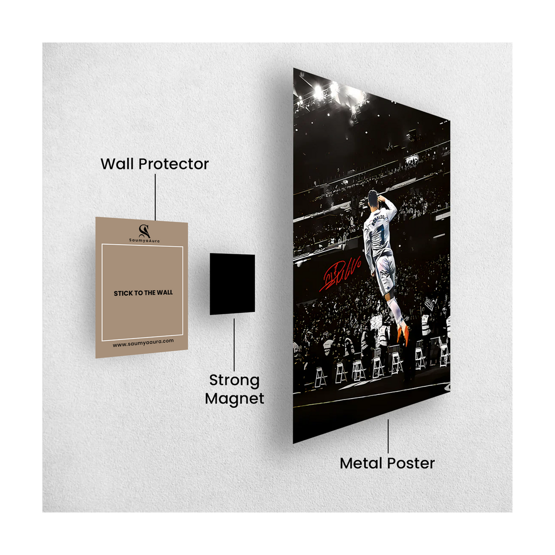 Cristiano Ronaldo Siuuu Celebration Poster – Real Madrid | Premium Print - Poster by Aarohi PixelPrint