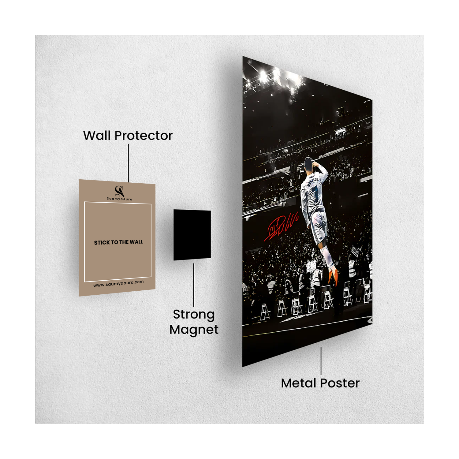 Cristiano Ronaldo Siuuu Celebration Poster – Real Madrid | Premium Print