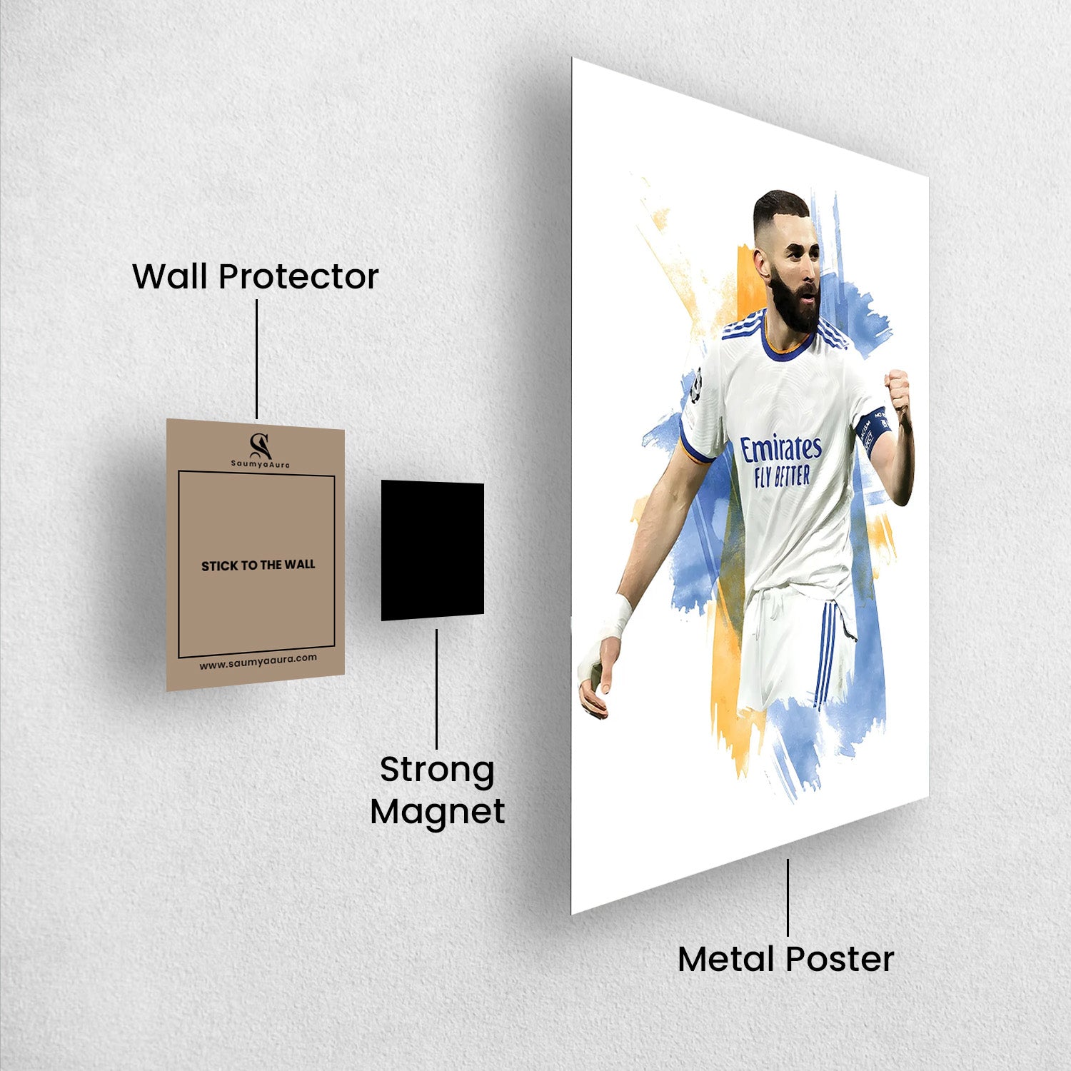 Karim Benzema – The Captain's Roar | Watercolor Victory Poster