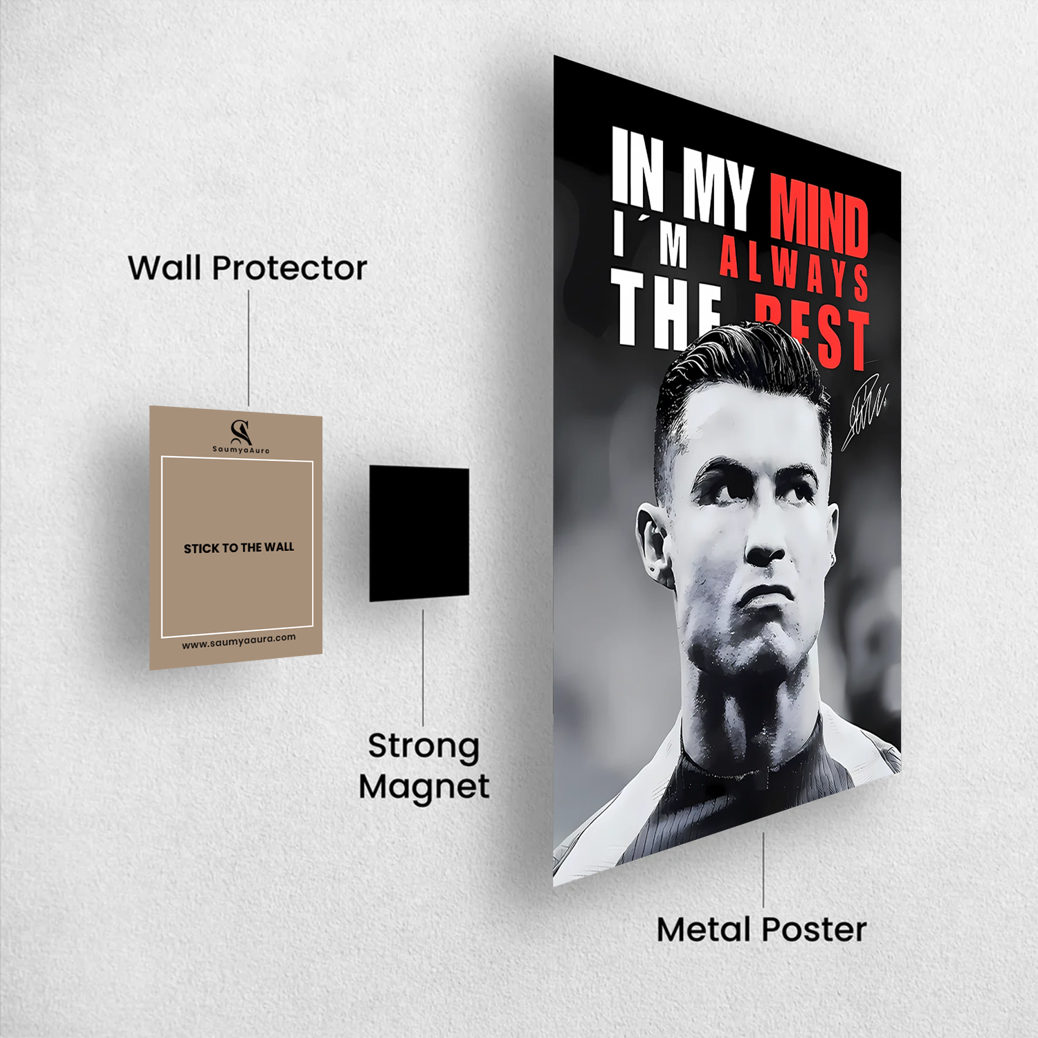 Cristiano Ronaldo Motivational Poster – "In My Mind, I’m Always The Best" | Premium Print