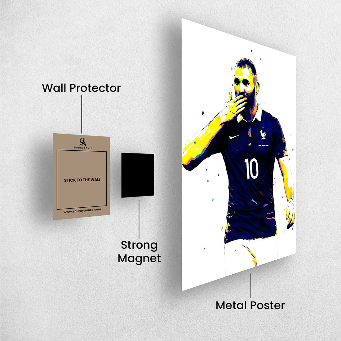 Karim Benzema – The French Flame | Pop Art Celebration Poster - Poster by Aarohi PixelPrint