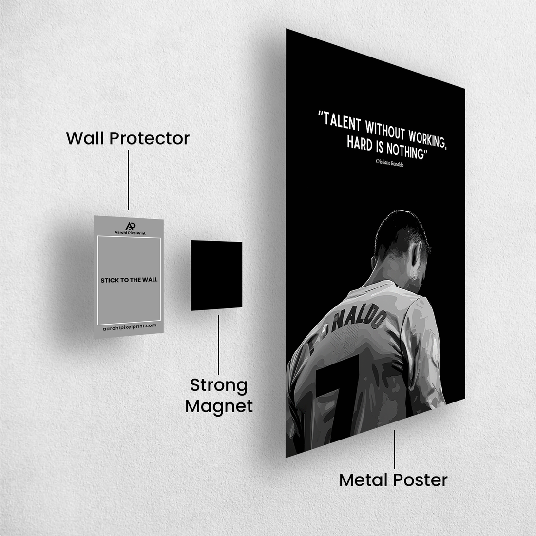 Cristiano Ronaldo “Working Hard” Motivational Poster