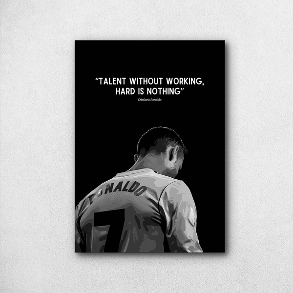 Cristiano Ronaldo “Working Hard” Motivational Poster