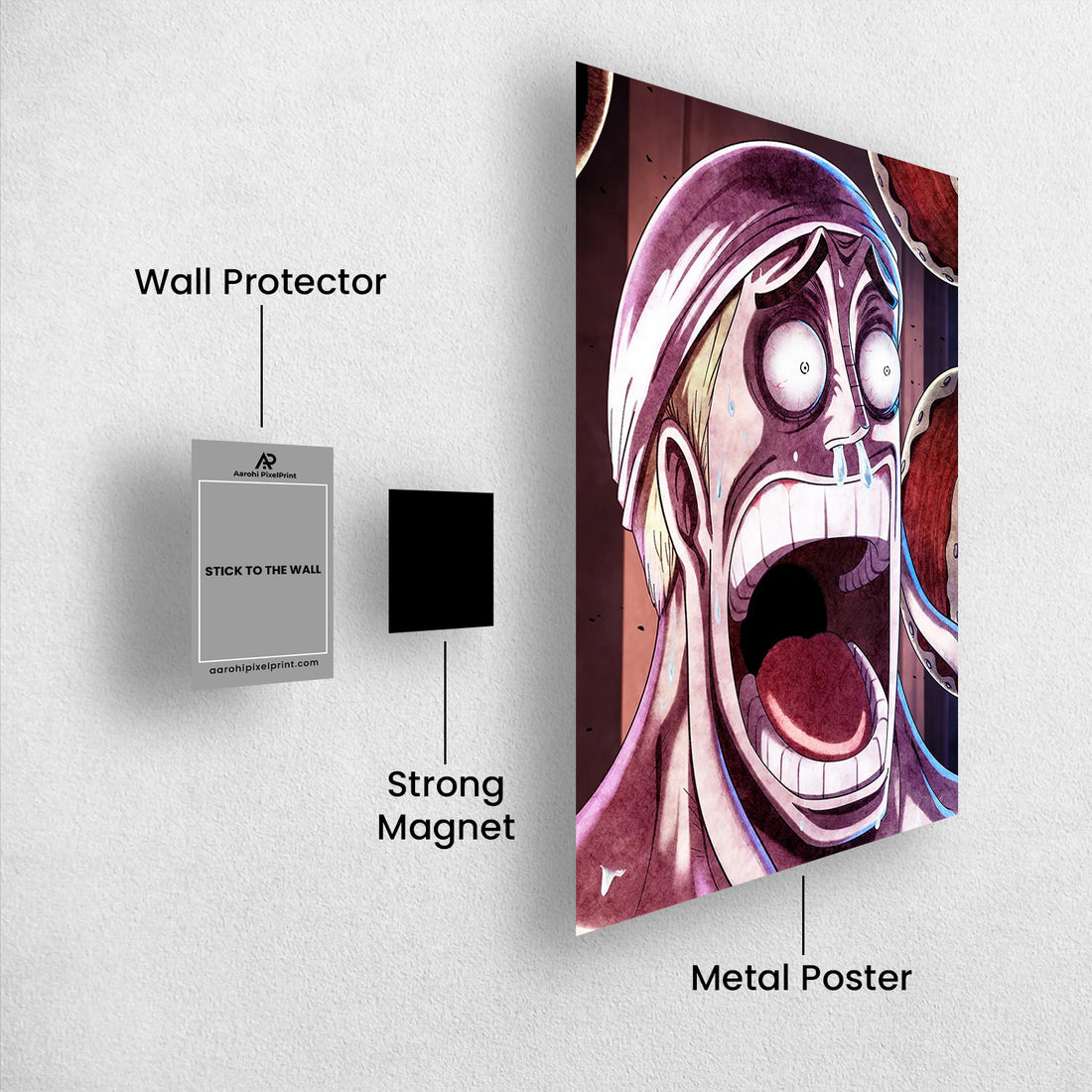 Iconic Painted Horrified Enel - One Piece Metal Poster Media 1