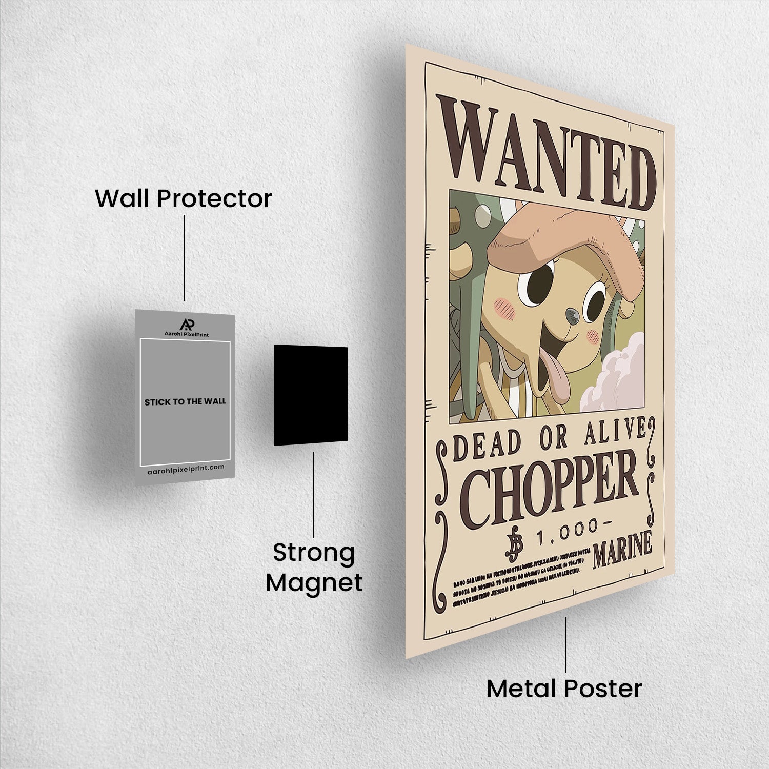 Chopper Wanted after Wano - One Piece Metal Poster Media 2