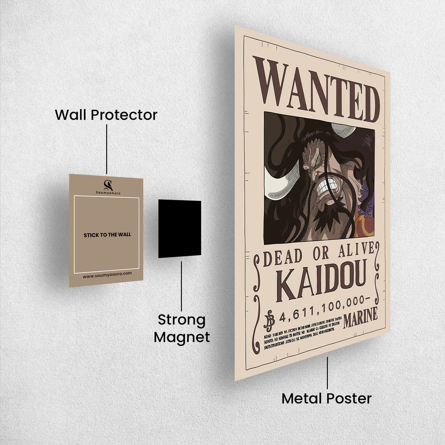 Kaidou Wanted - One Piece Metal Poster Media 2
