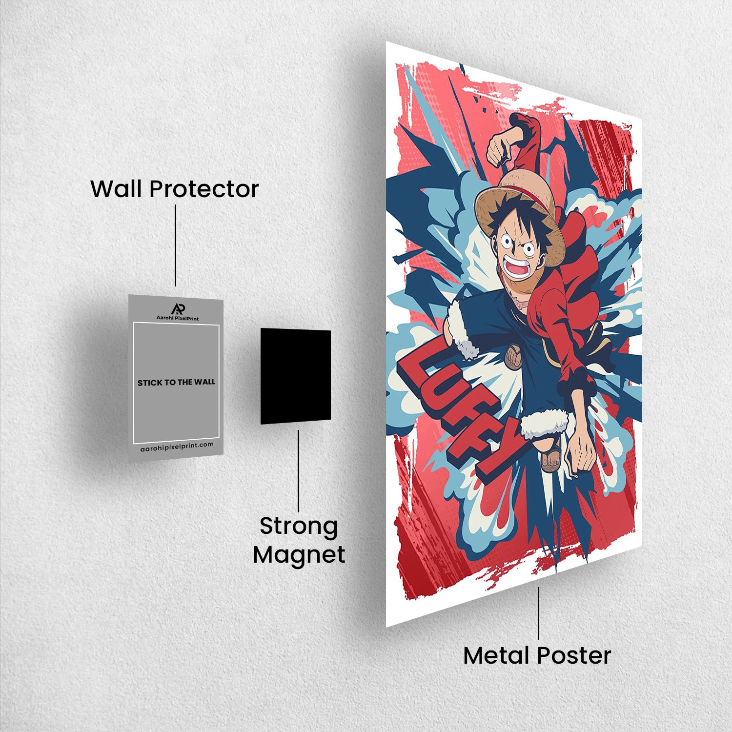 Monkey D. Luffy Effects - One Piece Metal Poster Media 2