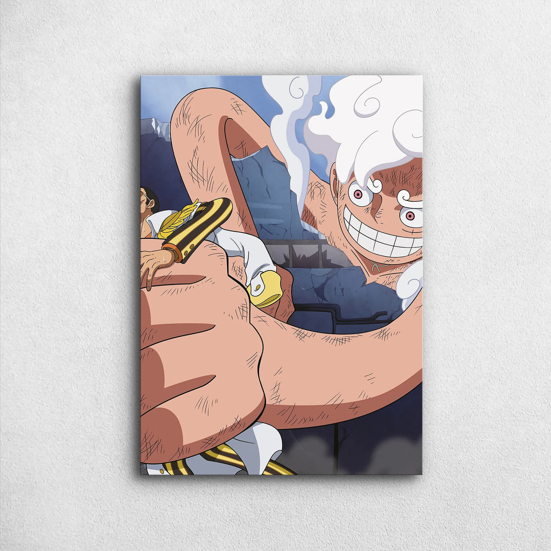 Egghead Gear 5 Luffy vs Admiral Kizaru - One Piece Metal Poster Media 1